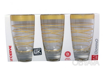 
Набір високих склянок від виробника Cerve. У наборі 3 склянки 400 мл. кожен.. . фото 1
