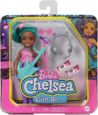 Кукла Барби Челси Я могу быть Рок-звезда Barbie Chelsea Can Be Playset with Blue. . фото 6