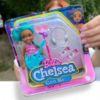 Кукла Барби Челси Я могу быть Рок-звезда Barbie Chelsea Can Be Playset with Blue. . фото 2