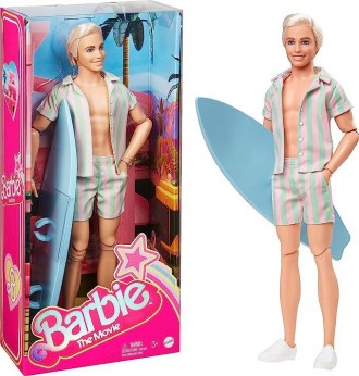 Лялька Кен Барбі Райан Гослінг у ролі Кена з дошкою для серфінгу Barbie The Movi. . фото 3