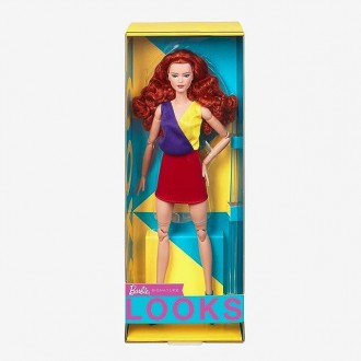 Лялька Барбі колекційна Руда з кучерявим волоссям Колор-блок Barbie Signature Lo. . фото 7