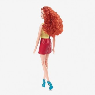 Кукла Барби коллекционная Рыжая с кудрявыми волосами Колор-блок Barbie Signature. . фото 4