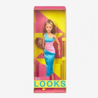 Лялька Барбі колекційна Мініатюрна з русим волоссям Колор-блок Barbie Signature . . фото 7
