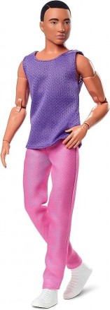Кукла Барби Кен коллекционный Азиат с черными волосами Колор-блок Barbie Signatu. . фото 3