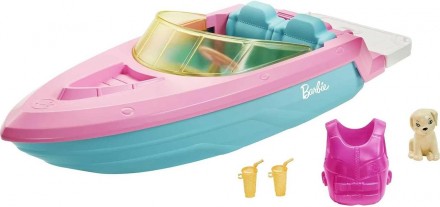  
 Игровой набор Катер с куклой Барби и щенком Barbie Doll Boat Playset with Pet. . фото 2