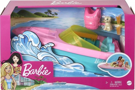  
 Игровой набор Катер с куклой Барби и щенком Barbie Doll Boat Playset with Pet. . фото 7