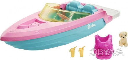  
 Игровой набор Катер с куклой Барби и щенком Barbie Doll Boat Playset with Pet. . фото 1