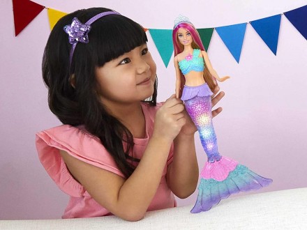 Кукла-русалка Barbie Светящийся хвостик Дримтопия 
 
Кукла-русалка с волшебной п. . фото 7
