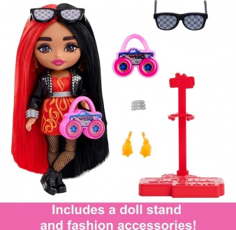 Лялька Леді-рокстар Barbie Extra Minis Doll 
 
Лялька Barbie Extra minis Леді-ро. . фото 4