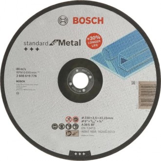 Диск відрізний Bosch Standard for Metal випуклий (230x2.5x22.2 мм) (2608619776). Винница. фото 1 Диск відрізний Bosch Standard for Metal випуклий (230x2.5x22.2 мм) (2608619776). Винница. фото 1