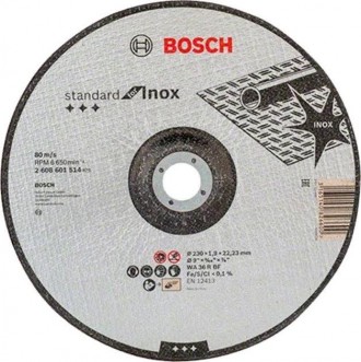 Диск відрізний Bosch Standard for Inox увігнутий (230x1.9x22.2 мм) (2608601514). Винница. фото 1 Диск відрізний Bosch Standard for Inox увігнутий (230x1.9x22.2 мм) (2608601514). Винница. фото 1