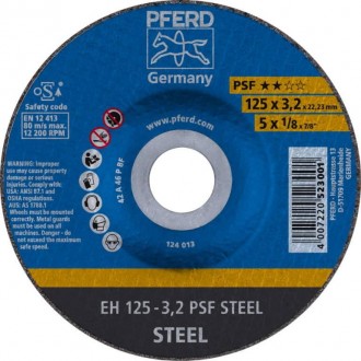 Диск шліфувально-відрізний по металу Pferd PSF STEEL (125x3.2x22.2 мм) (40072205. Винница. фото 1 Диск шліфувально-відрізний по металу Pferd PSF STEEL (125x3.2x22.2 мм) (40072205. Винница. фото 1