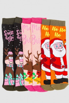 Комплект новорічних шкарпеток, Набори по 3 пари

Матеріал: Бавовна
Розмір: 36. . фото 7