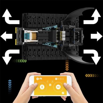 Конструктор Машинка Танк Бэтмобиль на пульте управления 430 деталей, свет фар
 
. . фото 4