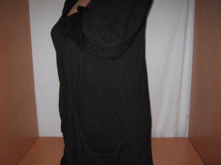  Кардиган женский черный б/у, однотонный, с длинным рукавом, без застежек, тонки. . фото 7