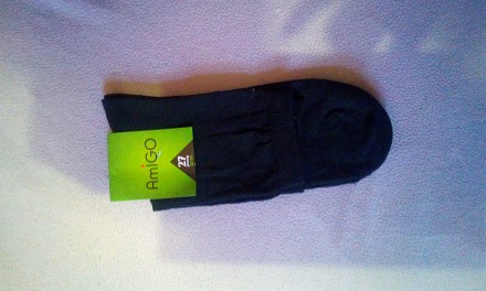  Шкарпетки чоловічі Amigо черные однотонные размер 27 (42-43), универсальный. Пр. . фото 3