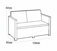  Комплект Keter Alabama Set 213968 графіт - это элегантный мебельный гарнитур с . . фото 3