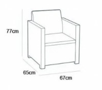  Комплект Keter Alabama Set 213968 графіт - это элегантный мебельный гарнитур с . . фото 6