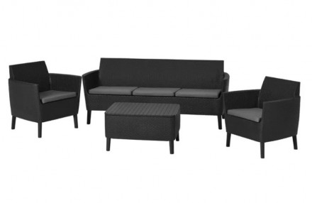 
 Комплект мебели Keter Salemo 3 seater set 253239 графит - современный дизайн, . . фото 2