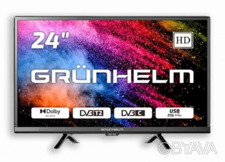 Телевизор Grunhelm 24H300-T2 24" LED TV T2
 
	
	
	Тип
	Телевизор
	
	
	Тип управл. . фото 1