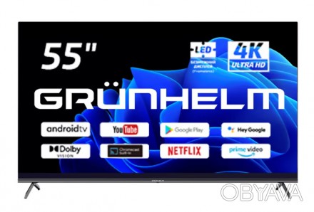 Телевизор Grunhelm Q55U701-GA11V 55" SMART TV T2
 
	
	
	Тип
	Телевизор
	
	
	Тип . . фото 1