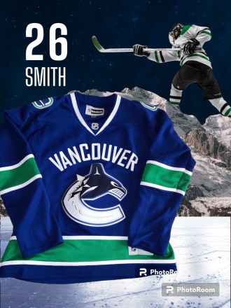 Хоккейный, женский свитер Reebok NHL Vancouver Canuks, для болельщиц , размер-М,. . фото 2