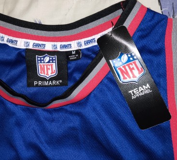 Спортивная майка Primark NFL New York Giants, размер-М, длина-74cм, под мышками-. . фото 9