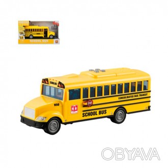 Автобус WY950A (24шт) інерц, 1:16, 27см, шкільний, звук, світло, рухливі деталі,. . фото 1