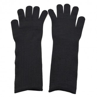 Защитные перчатки от порезов, огня, длинные 40 см до локтя Cut Resistant Gloves . . фото 6