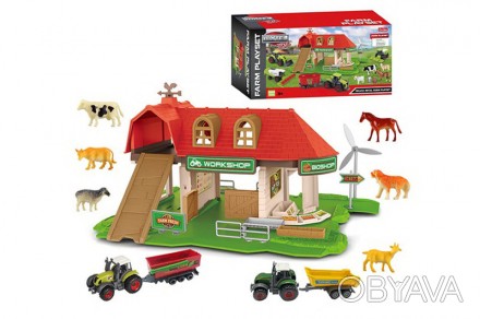 Игровой набор Ферма с трактором, животные SQ80121-1B