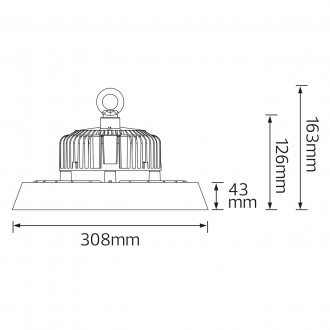 Світильник світлодіодний для високих стель LED "HERKUL-150" 150 W. . фото 3