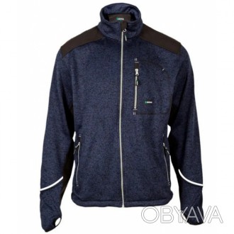 Робоча утеплена куртка-кардиган Sizam Oxford синя розмір L (30086)