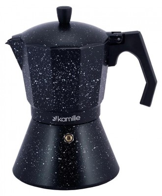 Кавоварка гейзерная Kamille Andel Black 450мл на 9 чашок. Київ. фото 1 Кавоварка гейзерная Kamille Andel Black 450мл на 9 чашок. Київ. фото 1
