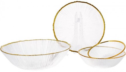 Скляна салатниця Festive Shine - функціональний і декоративний скляний посуд для. . фото 3