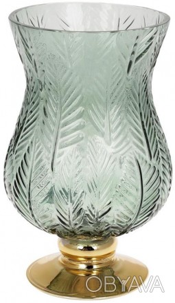 Скляна ваза Ancient Glass Розалін для квітів, настільна. Розмір: 14х15х25см. Ніж. . фото 1