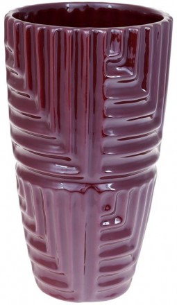 Керамічна ваза "Lorenc" - перлинного бордового кольору. Настільна ваза. Створює . . фото 2