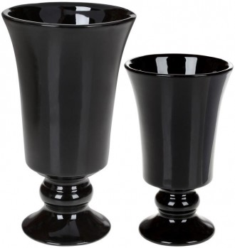 Керамічна ваза "Кубок" незвичайної форми. Висока посудина з широким горлечком. В. . фото 3