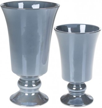 Керамічна ваза "Кубок" незвичайної форми. Висока посудина з широким горлечком. В. . фото 3