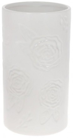 Керамічна ваза "Біла Троянда" для стильної і затишної атмосфери в будинку. Класи. . фото 2
