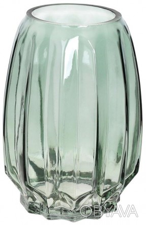 Скляна ваза Ancient Glass "Грейс" для квітів, настільна. Розмір: 20х14см. Ніжно-. . фото 1