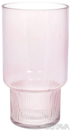Скляна ваза Ancient Glass "Фуджі" для квітів, настільна. Розмір: 25.5х14см. Ніжн. . фото 1