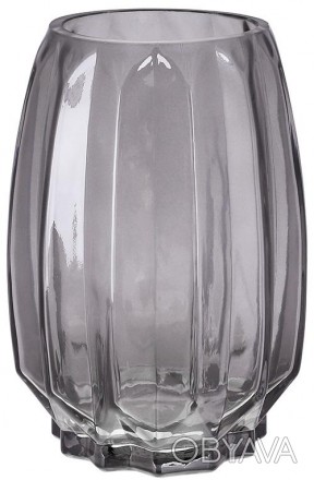 Ваза скляна для квітів Ancient Glass "Scandinavia Black". Декоративна настільна . . фото 1