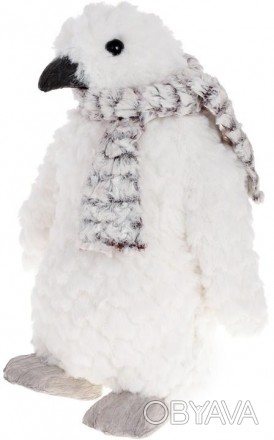 Декоративна іграшка "Пінгвіня у Шарфіці". Виготовлена з комбінованих матеріалів:. . фото 1