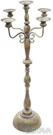 Підсвічник декоративний Cornel на 5 свічок. Матеріал - метал. Розмір: 39х39х120.. . фото 1