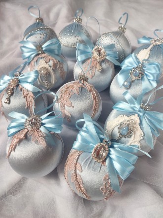 Набор новогодних шаров Голубой, 12 шт
Дарите вашей елке неповторимый шарм с наши. . фото 3