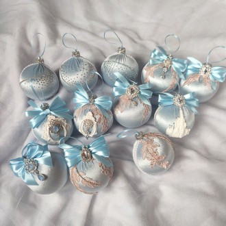 Набор новогодних шаров Голубой, 12 шт
Дарите вашей елке неповторимый шарм с наши. . фото 5