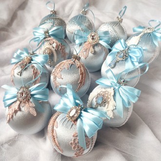 Набор новогодних шаров Голубой, 12 шт
Дарите вашей елке неповторимый шарм с наши. . фото 2