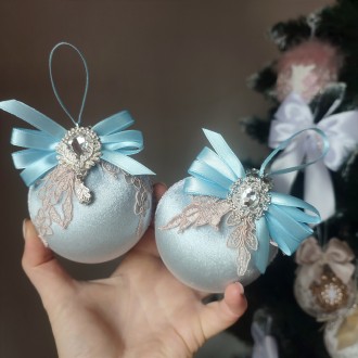 Набор новогодних шаров Голубой, 12 шт
Дарите вашей елке неповторимый шарм с наши. . фото 8