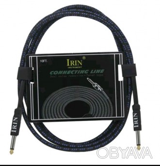 Гитарный провод Irin интструментальный кабель для электрогитары 3м.
Провод для г. . фото 1