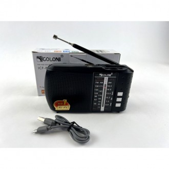 Радіоприймач GOLON RX-BT660T мережевий і акумуляторний + Bluetooth Портативний з. . фото 6
